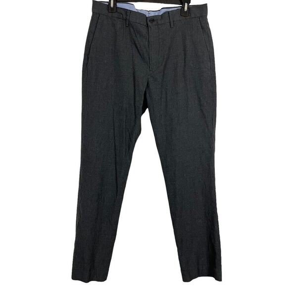 Polo Ralph Lauren Mens Stretch Straight Fit Gray Flat Front Career Pants 34x32 - Picture 1 of 16